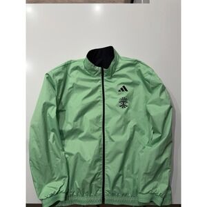 Adidas Austin FC 2023 Black Green Full-Zip Reversible Jacket Mens 2XL HU0108